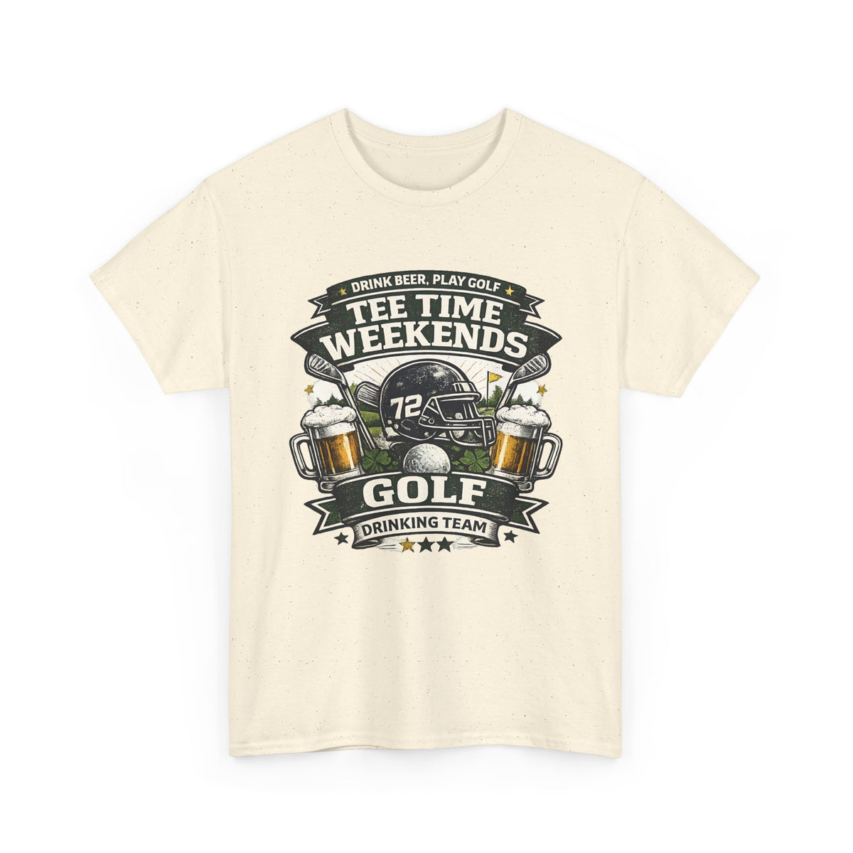 Golf & Beer T-Shirt – Tee Time Funny Golfing Graphic Tee