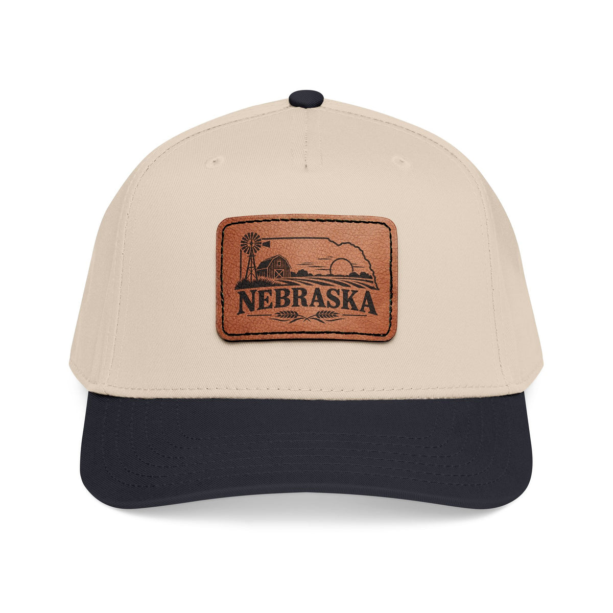 Nebraska Leather Patch Mid Profile Baseball Cap – Farm & Country Hat