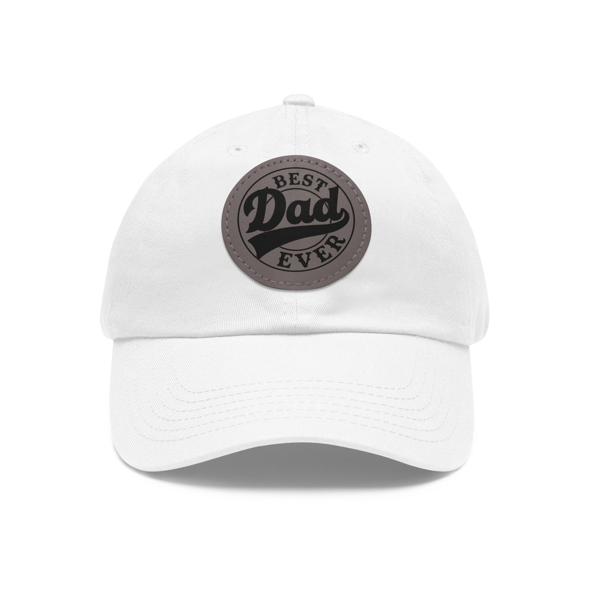 Best Dad Ever Leather Patch Hat – Father’s Day Gift Baseball Cap