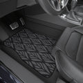 Black Geometric Car Floor Mats – Modern 4-Piece Set