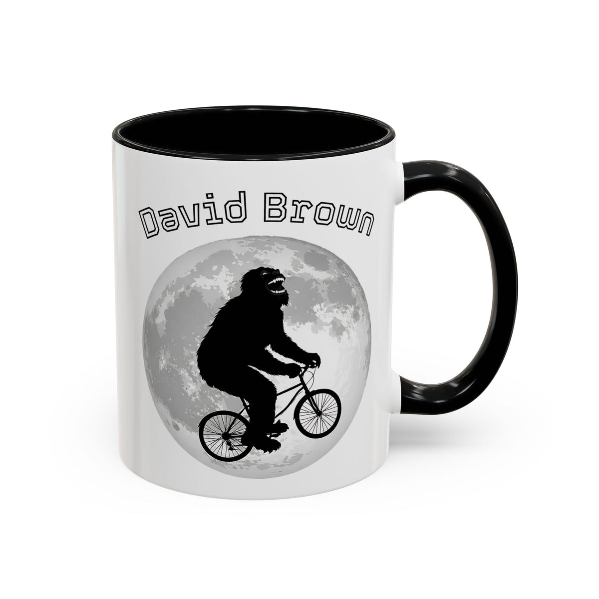 Personalized Bigfoot Mug with Name – Funny Sasquatch Bicycle Gift