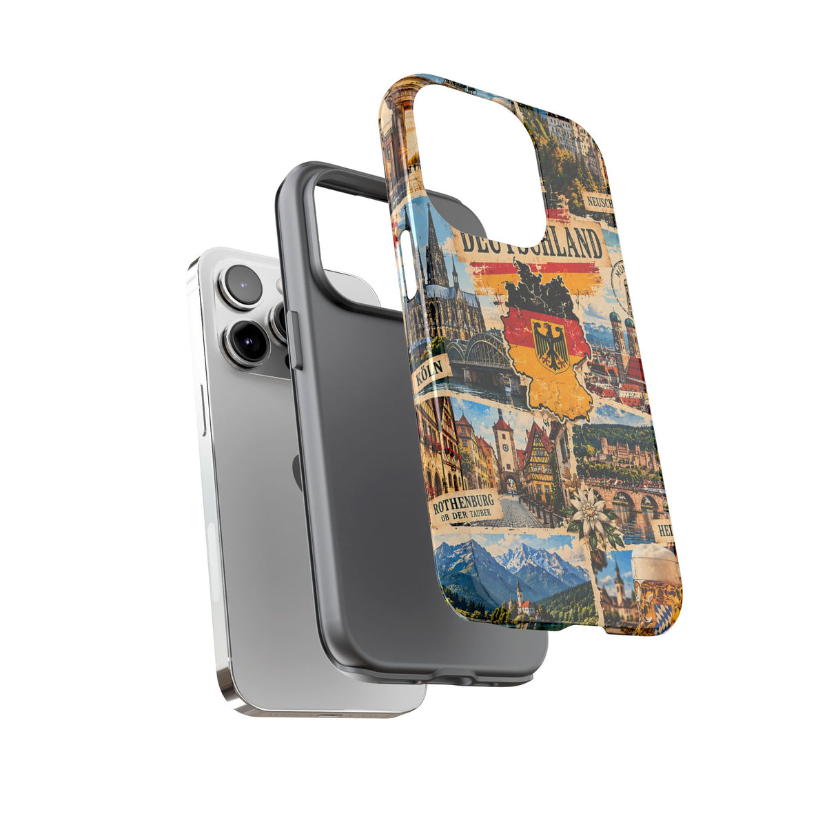 Germany Travel Collage Phone Case – Vintage German Tough Case