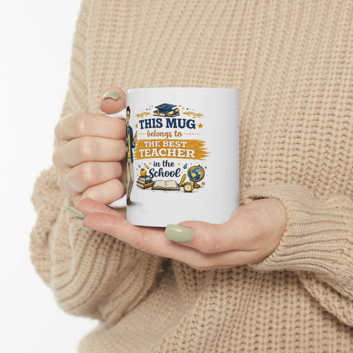 Best Teacher Mug This Mug Belongs To The Best Teacher in the School, Teacher Coffee Mug Gift