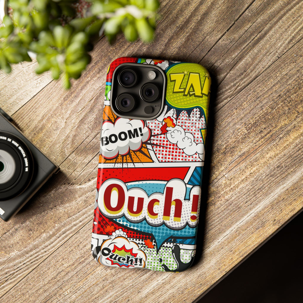 Comic Book Sound Effects Phone Case – Retro Pop Art Tough Case