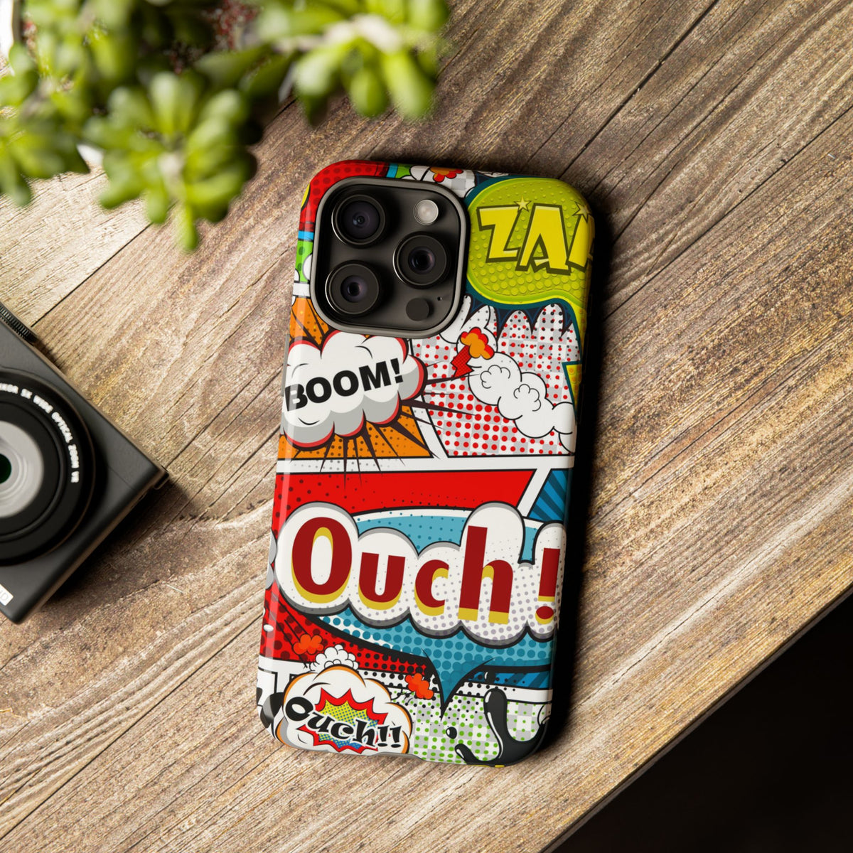 Comic Book Sound Effects Phone Case – Retro Pop Art Tough Case