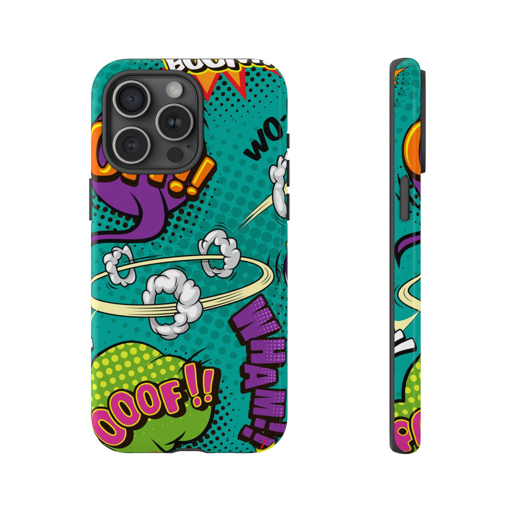 Retro Comic Pop Art Phone Case – Colorful Tough Case