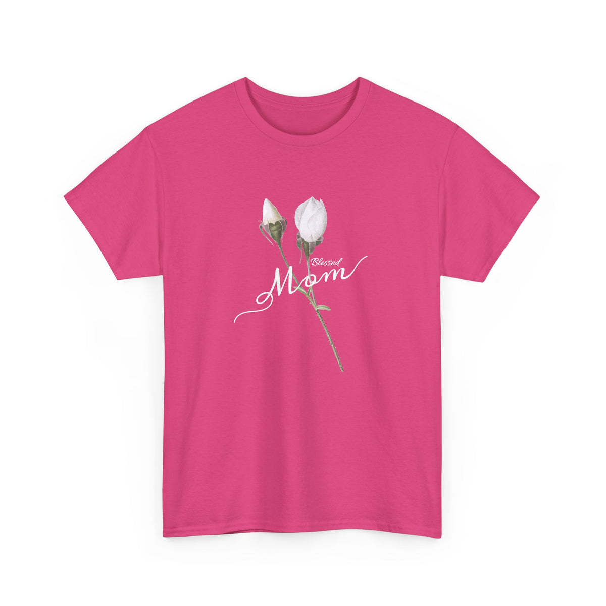 Mom Floral T-Shirt – Minimalist Women’s Cotton Graphic Tee