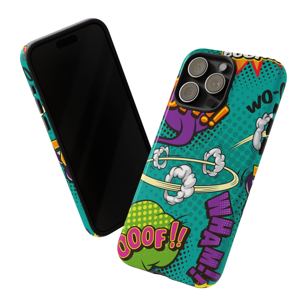 Retro Comic Pop Art Phone Case – Colorful Tough Case