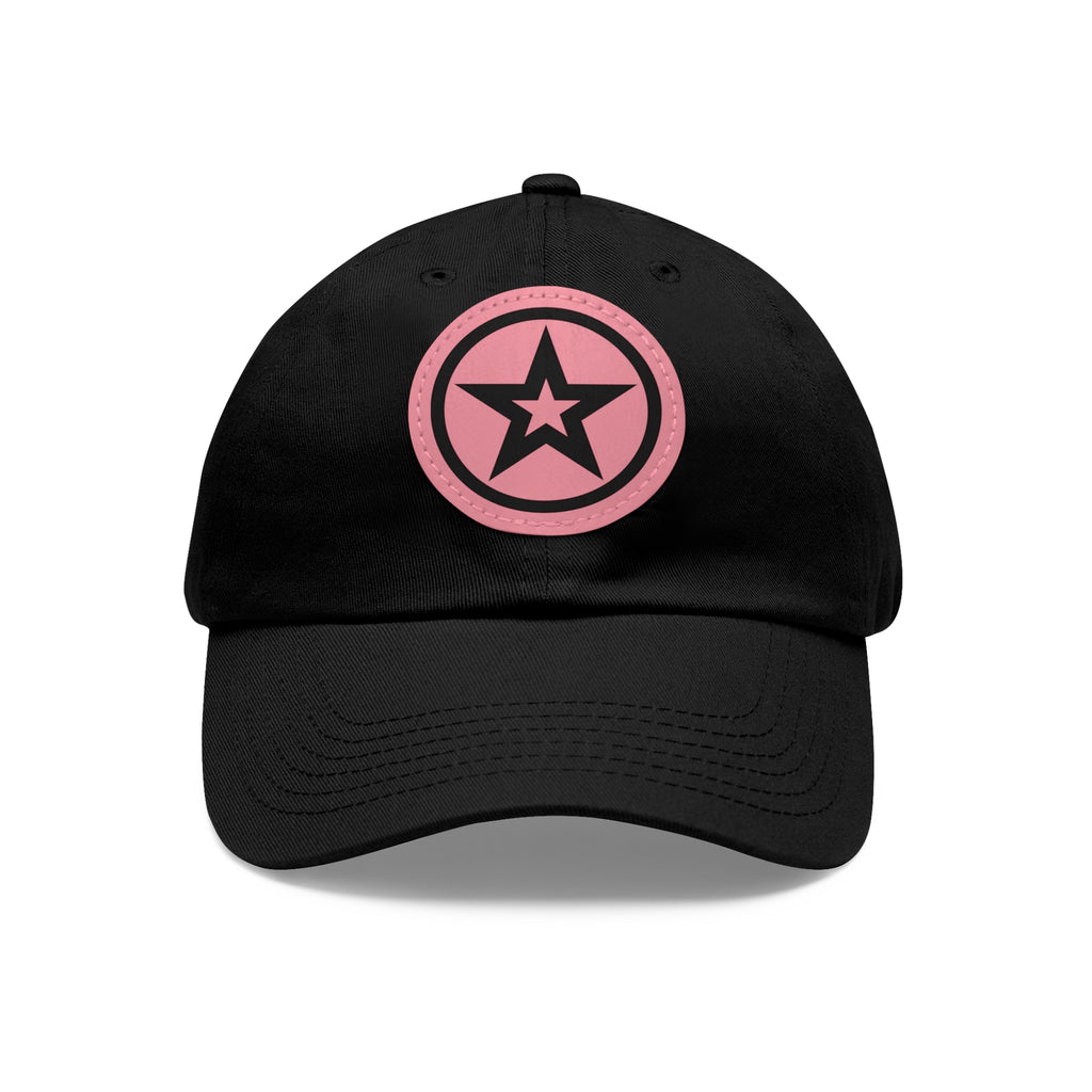 Star Leather Patch Dad Hat – Classic Star Logo Baseball Cap
