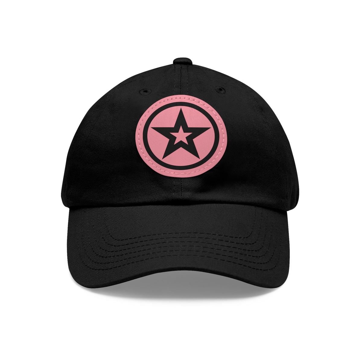 Star Leather Patch Dad Hat – Classic Star Logo Baseball Cap