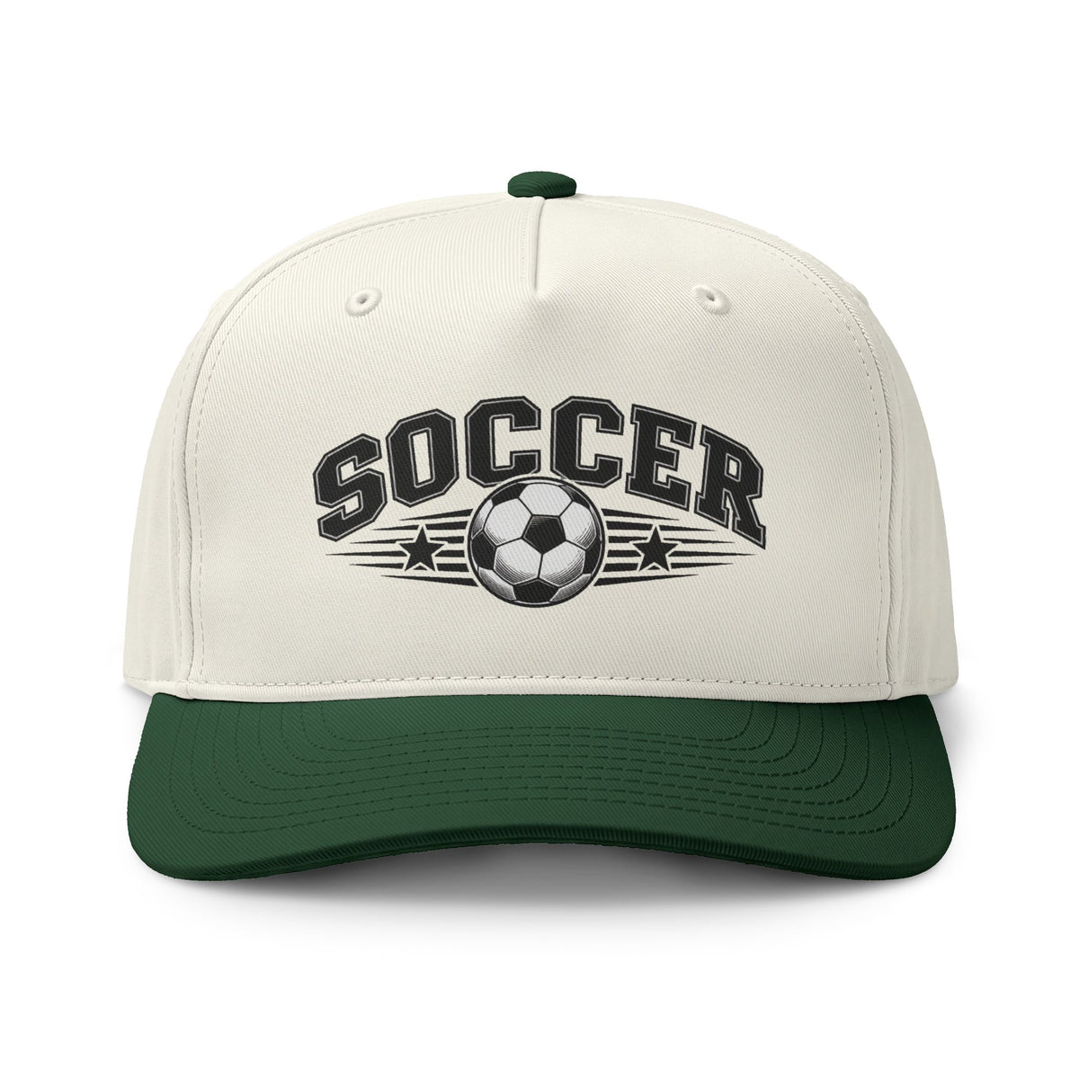 Soccer Two-Tone Cap – Classic Soccer Ball Sports Hat