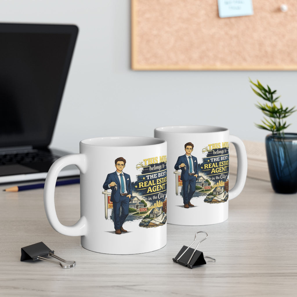 Best Real Estate Agent Mug This Mug Belongs To The Best Realtor in the City, Real Estate Gift Coffee Mug