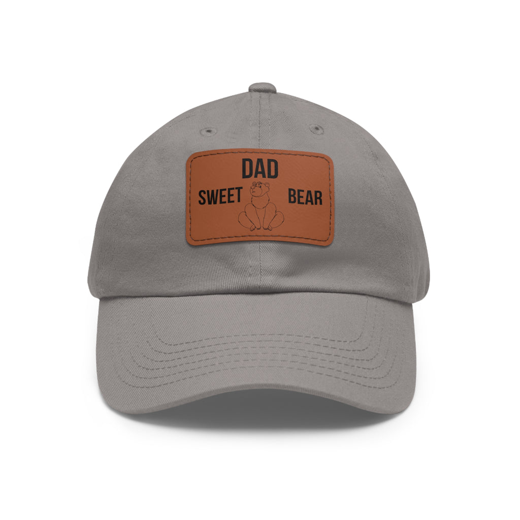 Dad Sweet Bear Leather Patch Hat – Father’s Day Dad Gift Baseball Cap