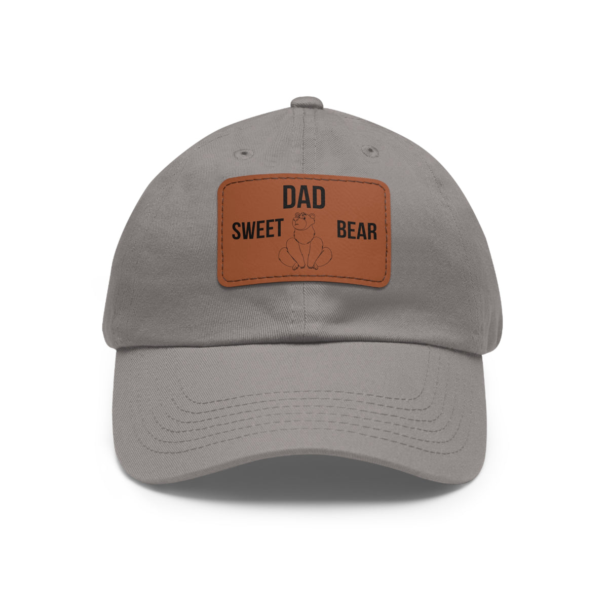 Dad Sweet Bear Leather Patch Hat – Father’s Day Dad Gift Baseball Cap