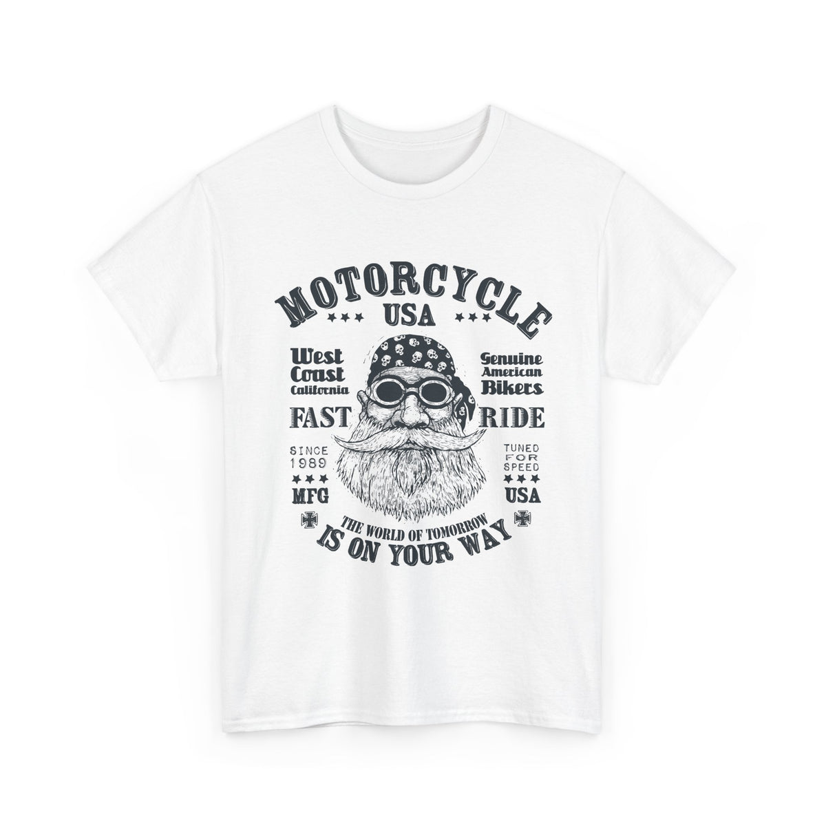 USA Motorcycle T-Shirt – Vintage Biker Life Graphic Tee