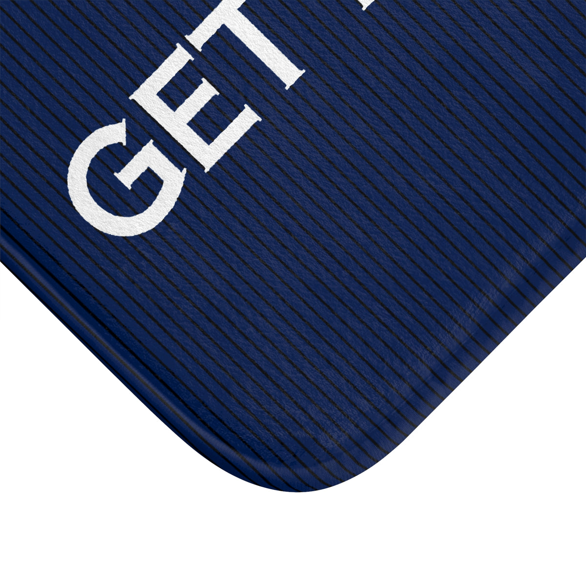 Get Naked Bath Mat – Funny Navy Blue Bathroom Decor