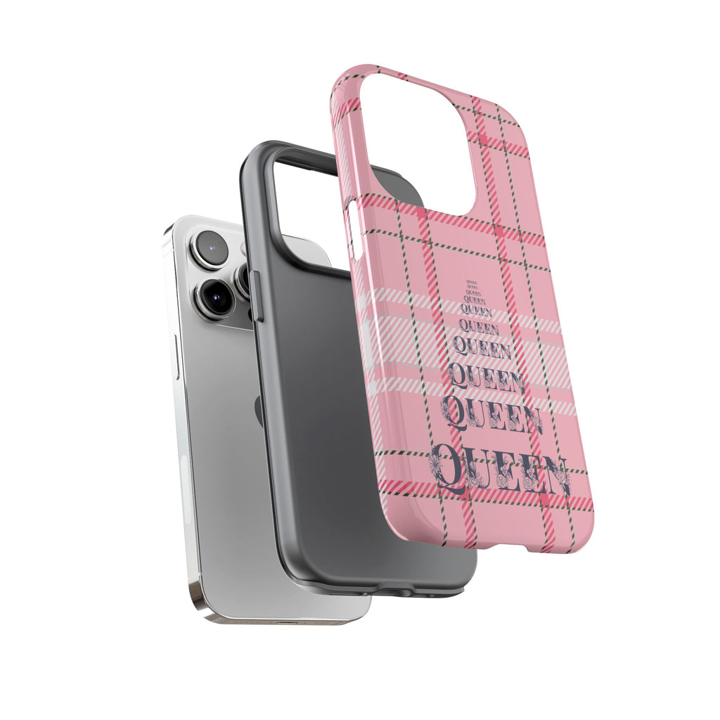 Pink Plaid Queen Phone Case – Preppy Tartan Tough Case