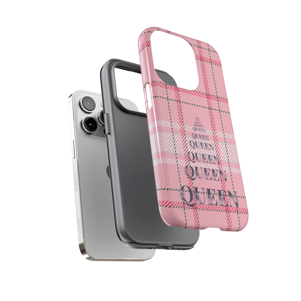 Pink Plaid Queen Phone Case – Preppy Tartan Tough Case