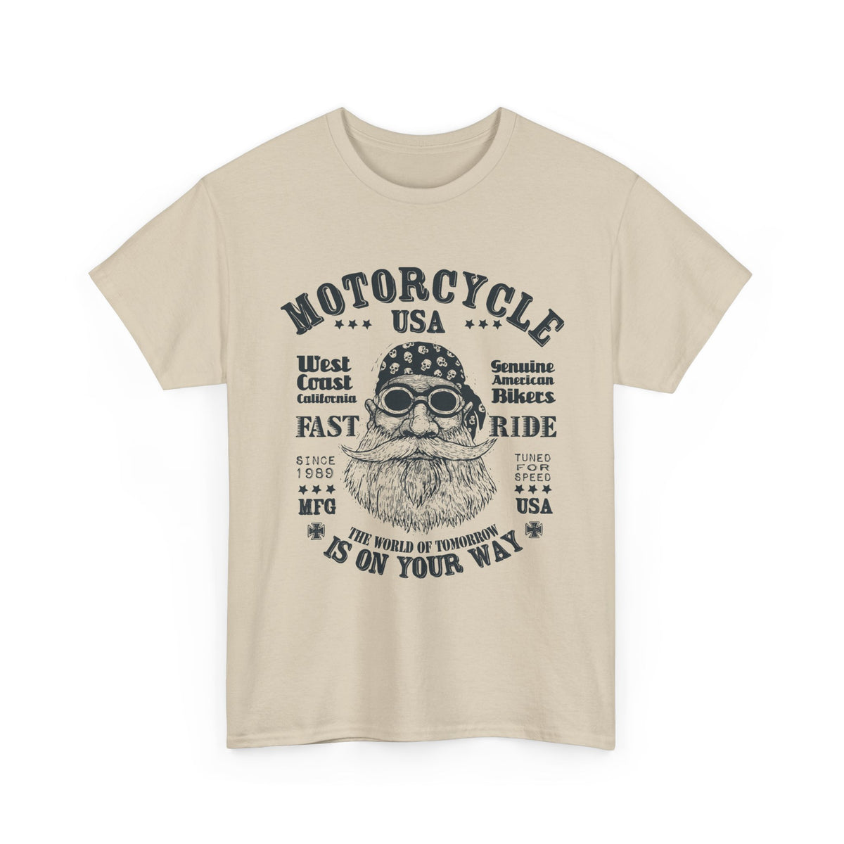 USA Motorcycle T-Shirt – Vintage Biker Life Graphic Tee