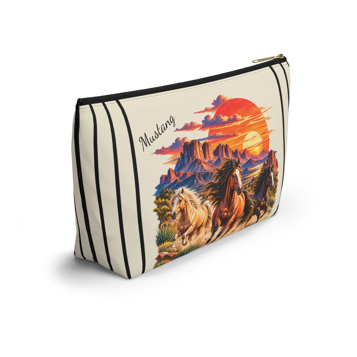 Wild Mustang Pouch – Western Desert Horse Graphic