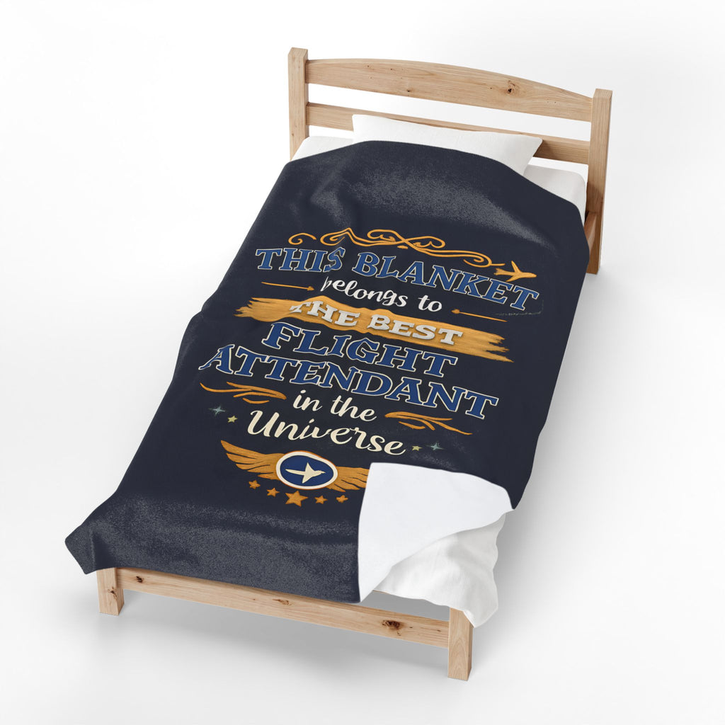 Best Flight Attendant Blanket  Gift for Flight Attendant  Cabin Crew Appreciation Gift  Aviation Throw Blanket