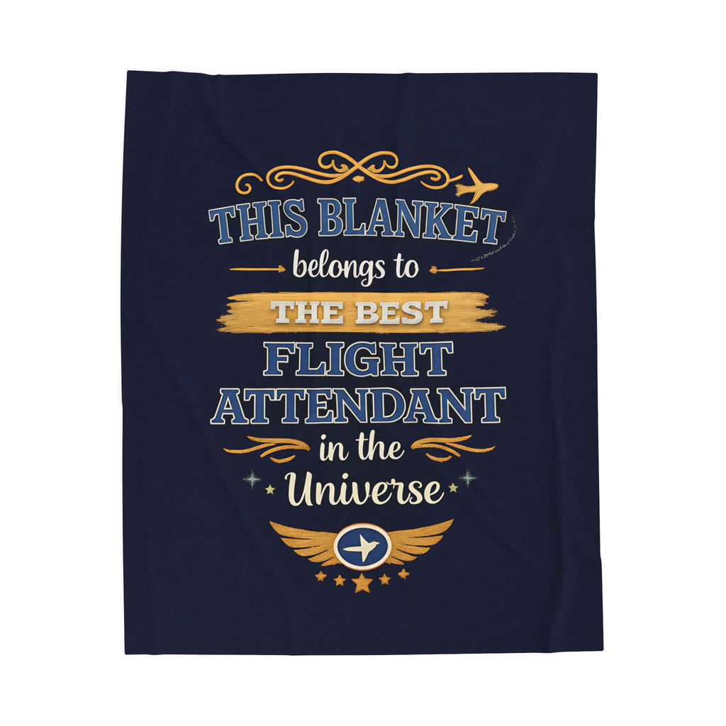 Best Flight Attendant Blanket  Gift for Flight Attendant  Cabin Crew Appreciation Gift  Aviation Throw Blanket