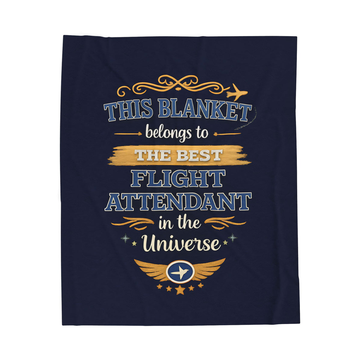 Best Flight Attendant Blanket  Gift for Flight Attendant  Cabin Crew Appreciation Gift  Aviation Throw Blanket