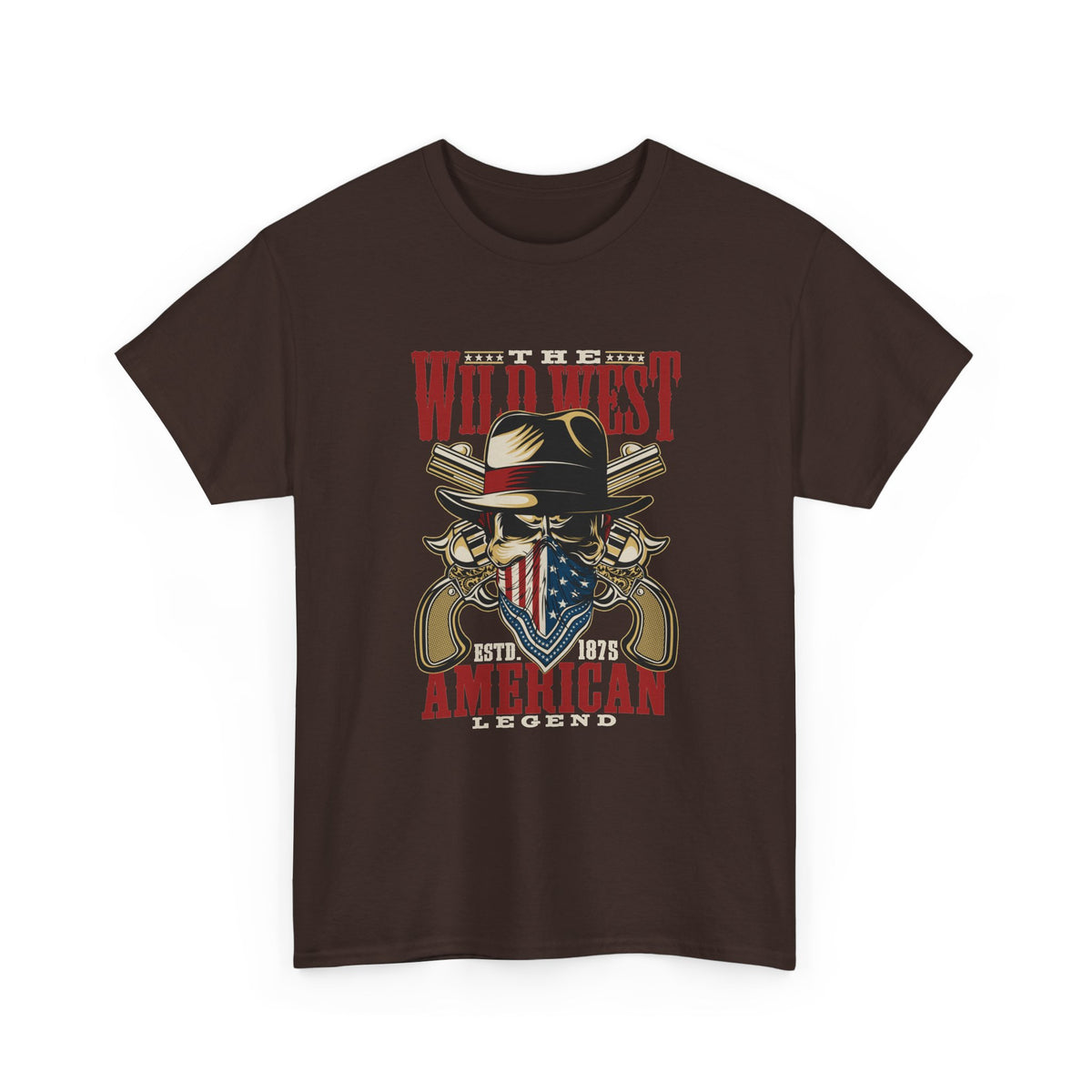 Wild West American Legend T-Shirt – Cowboy Skull Vintage Western Tee