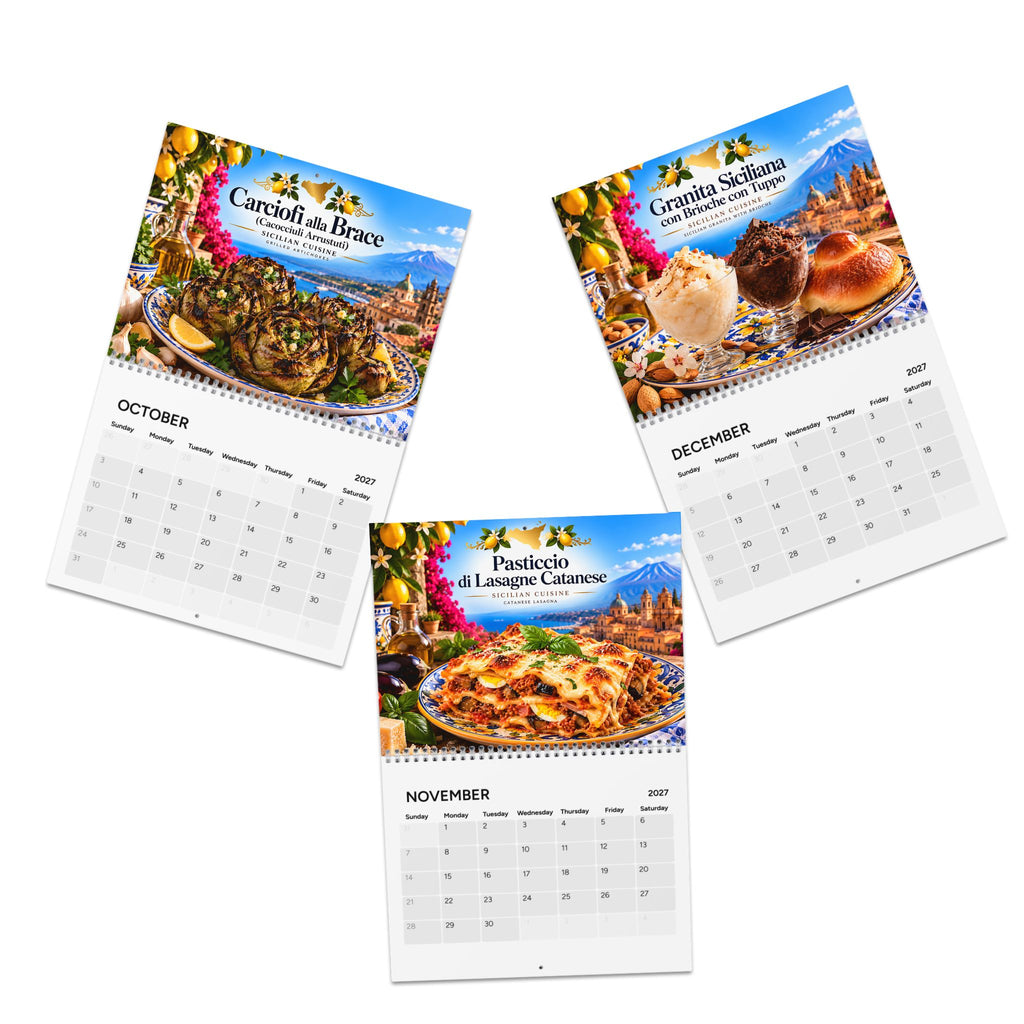 Sicily 2027 Wall Calendar – Sicilian Food & Culture