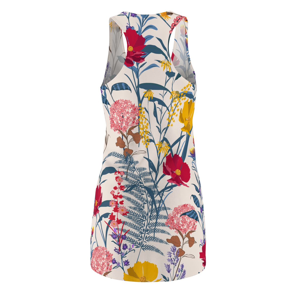 Floral Meadow Racerback Dress  All-Over Print Summer Sundress