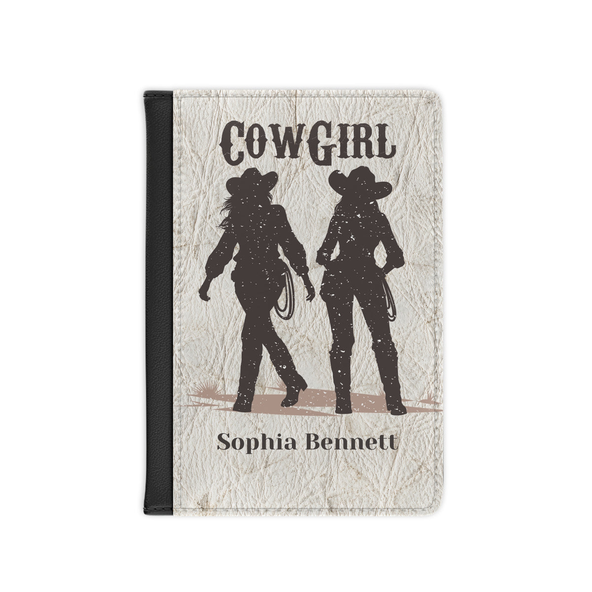 Personalized Cowgirl Passport Cover with Name – RFID Blocking Travel Passport Holder