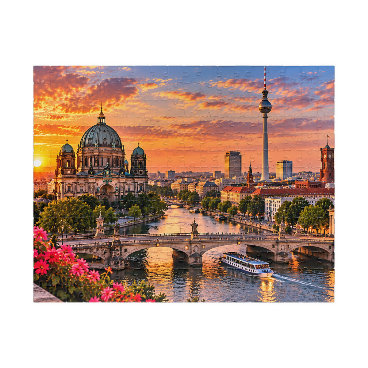 Berlin Germany Puzzle – TV Tower & City Skyline Jigsaw Puzzle (110, 252, 520, 1014-piece)