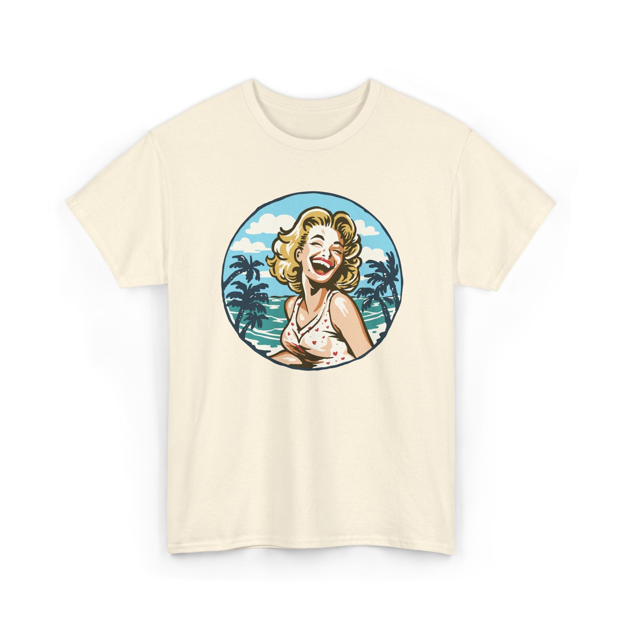 Vintage Beach Girl Graphic T-Shirt | Retro Summer Style Tee – Bamerix
