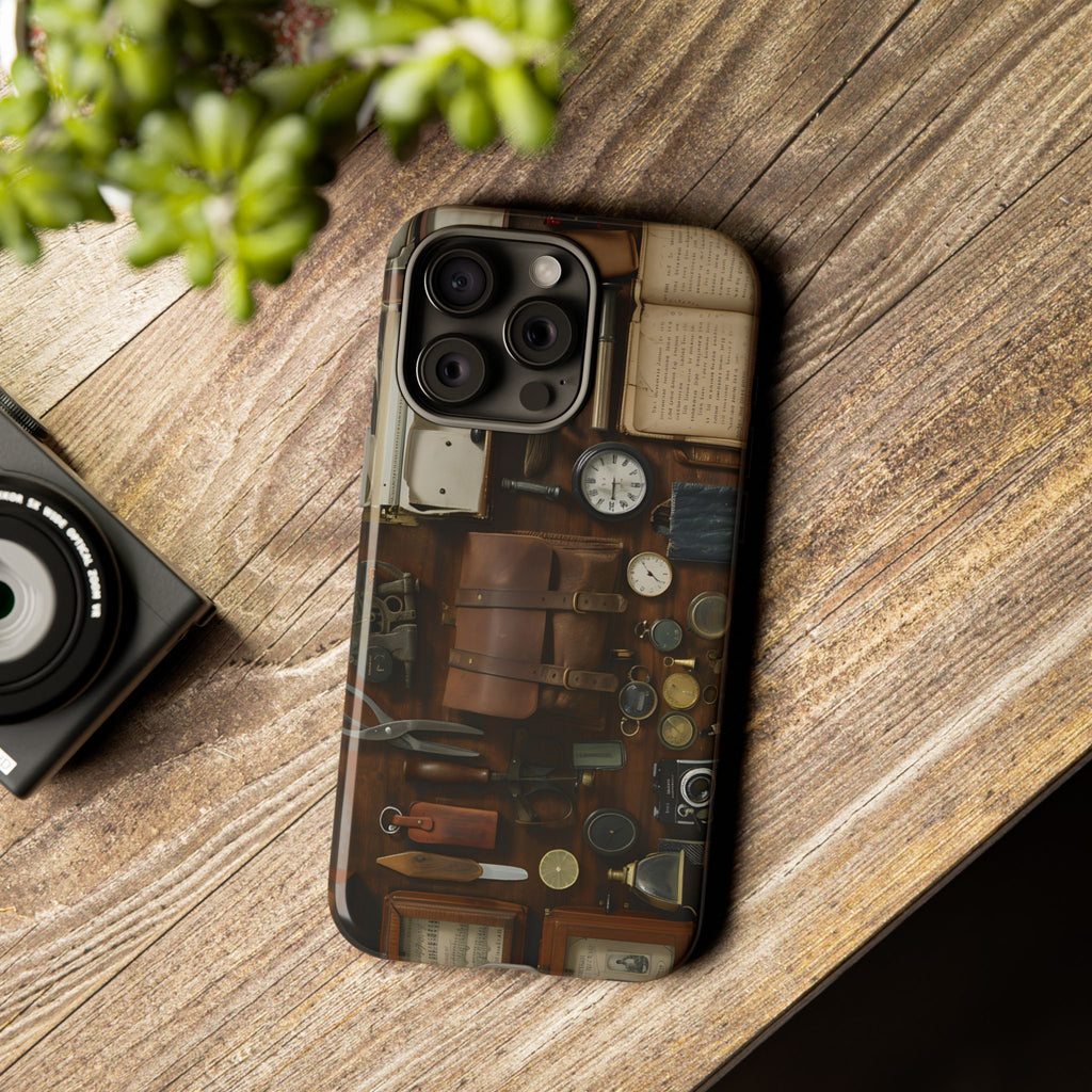 Vintage Explorer Tough Phone Case – Antique Adventure Collage