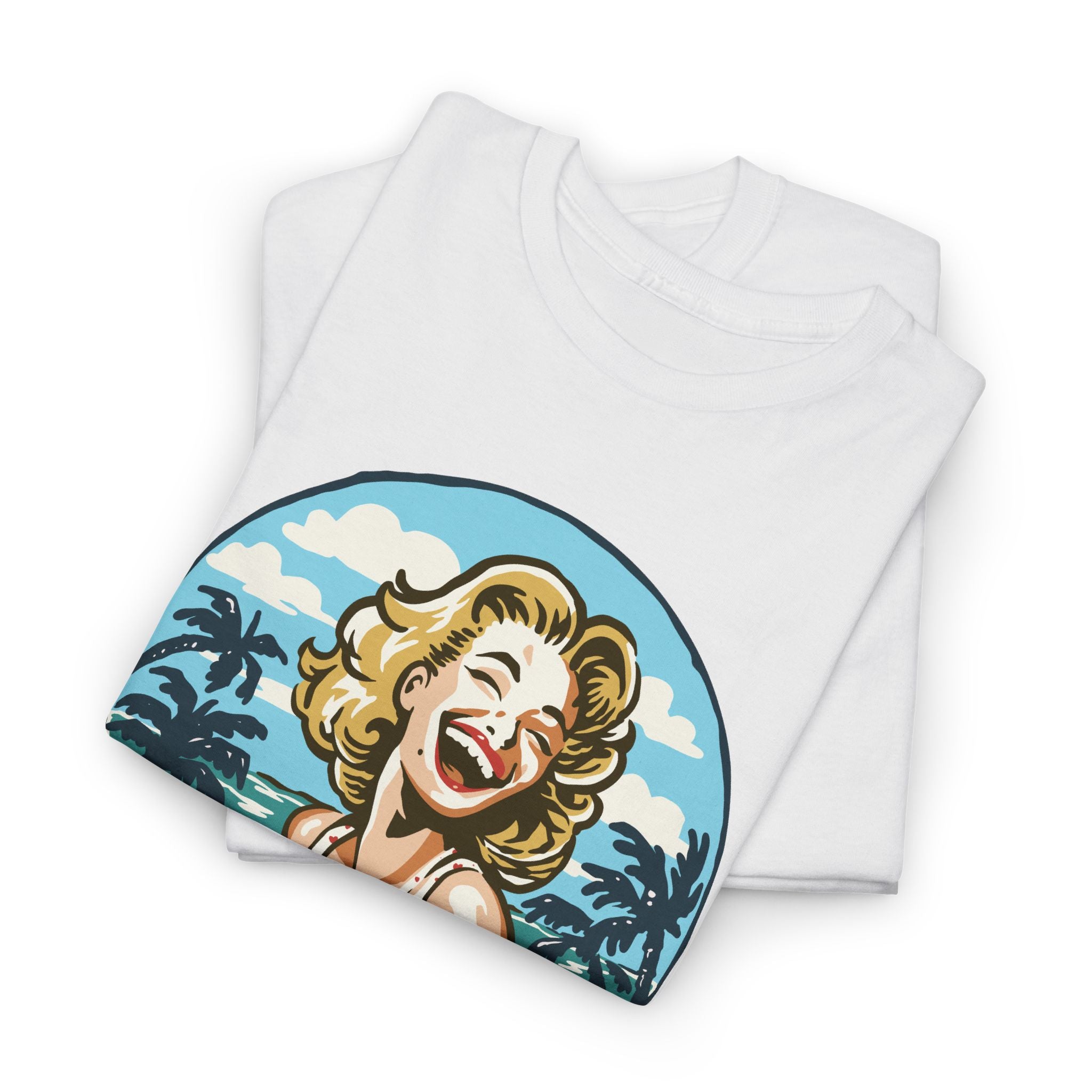 Vintage Beach Girl Graphic T-Shirt | Retro Summer Style Tee – Bamerix
