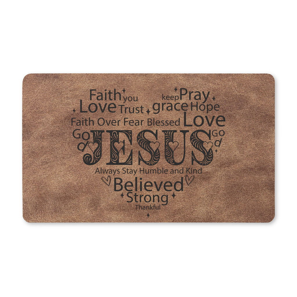 Jesus Faith & Love Doormat – Christian Inspirational Entryway Mat