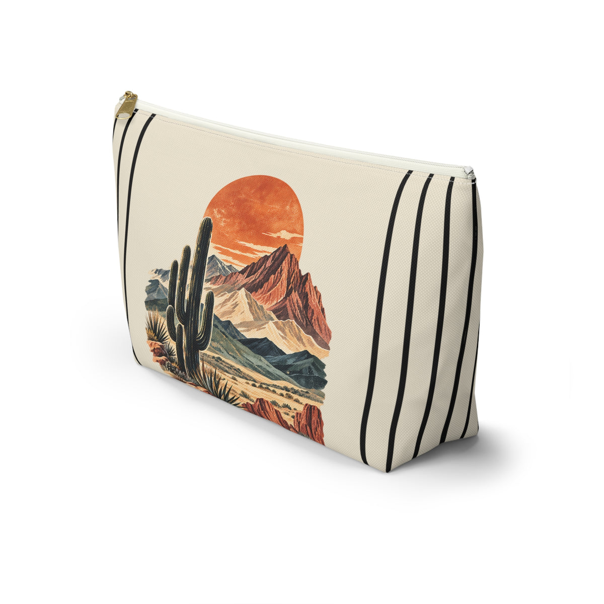 Desert Cactus Pouch – Southwestern Mountain Sunset