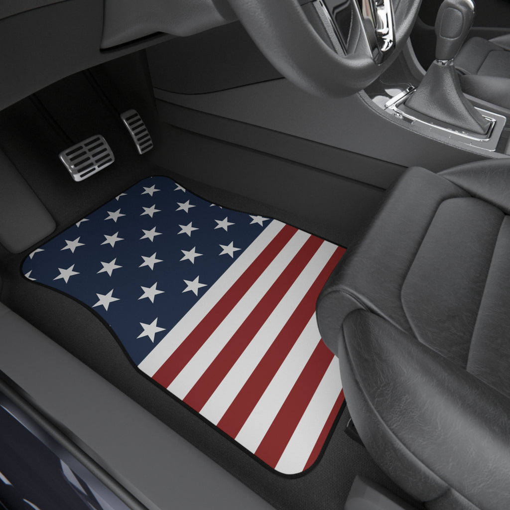 American Flag Car Floor Mats – 4-Piece Set | Bamerix