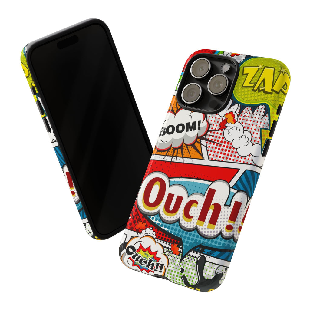 Comic Book Sound Effects Phone Case – Retro Pop Art Tough Case