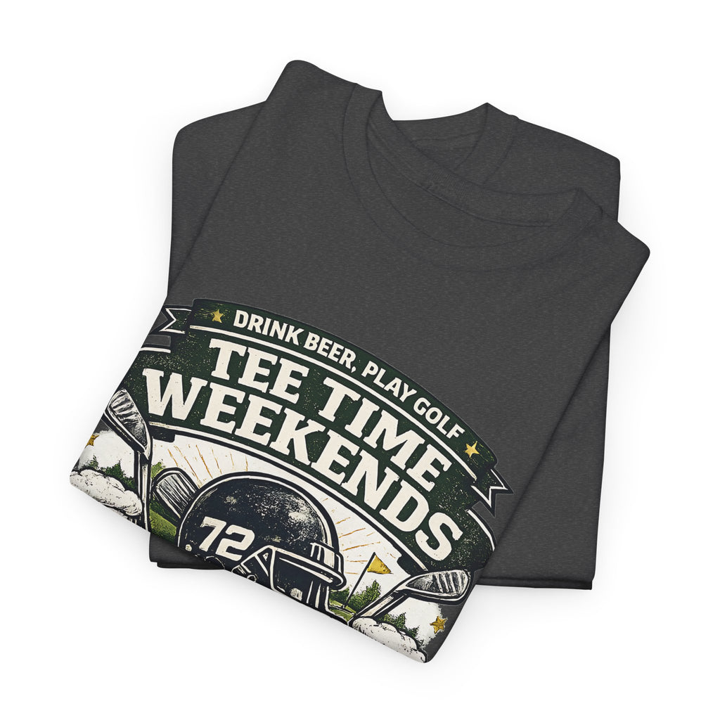 Golf & Beer T-Shirt – Tee Time Funny Golfing Graphic Tee