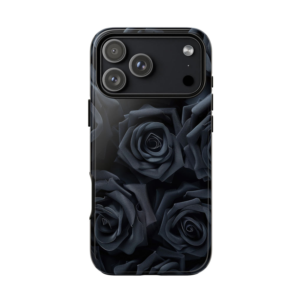 Black Rose Phone Case – Dark Floral Tough Case