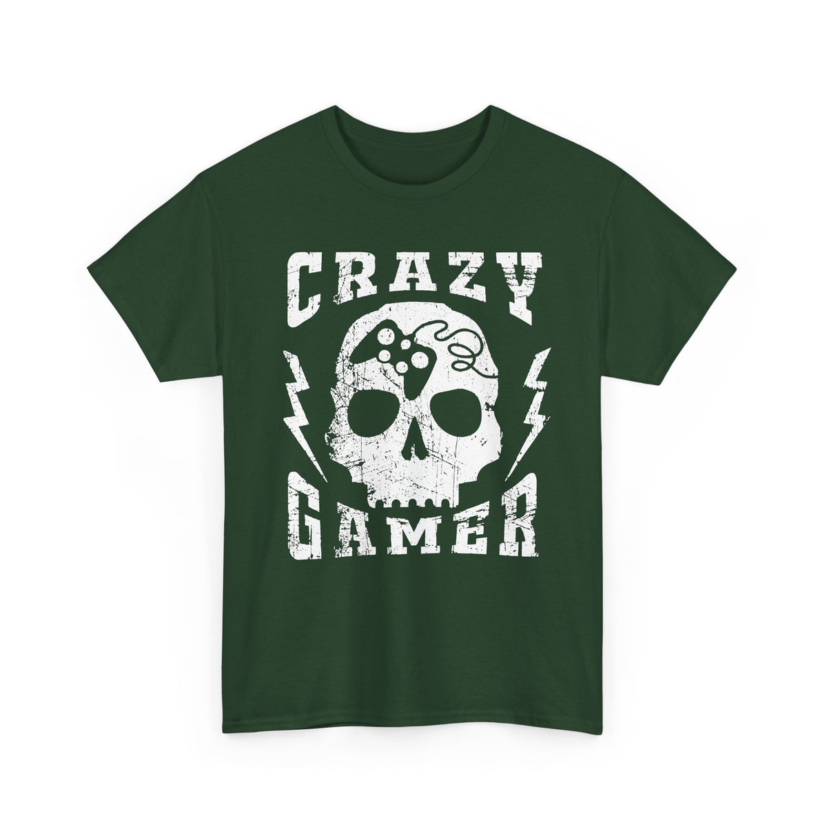 Crazy Gamer T-Shirt – Skull Gaming Streetwear Graphic Tee