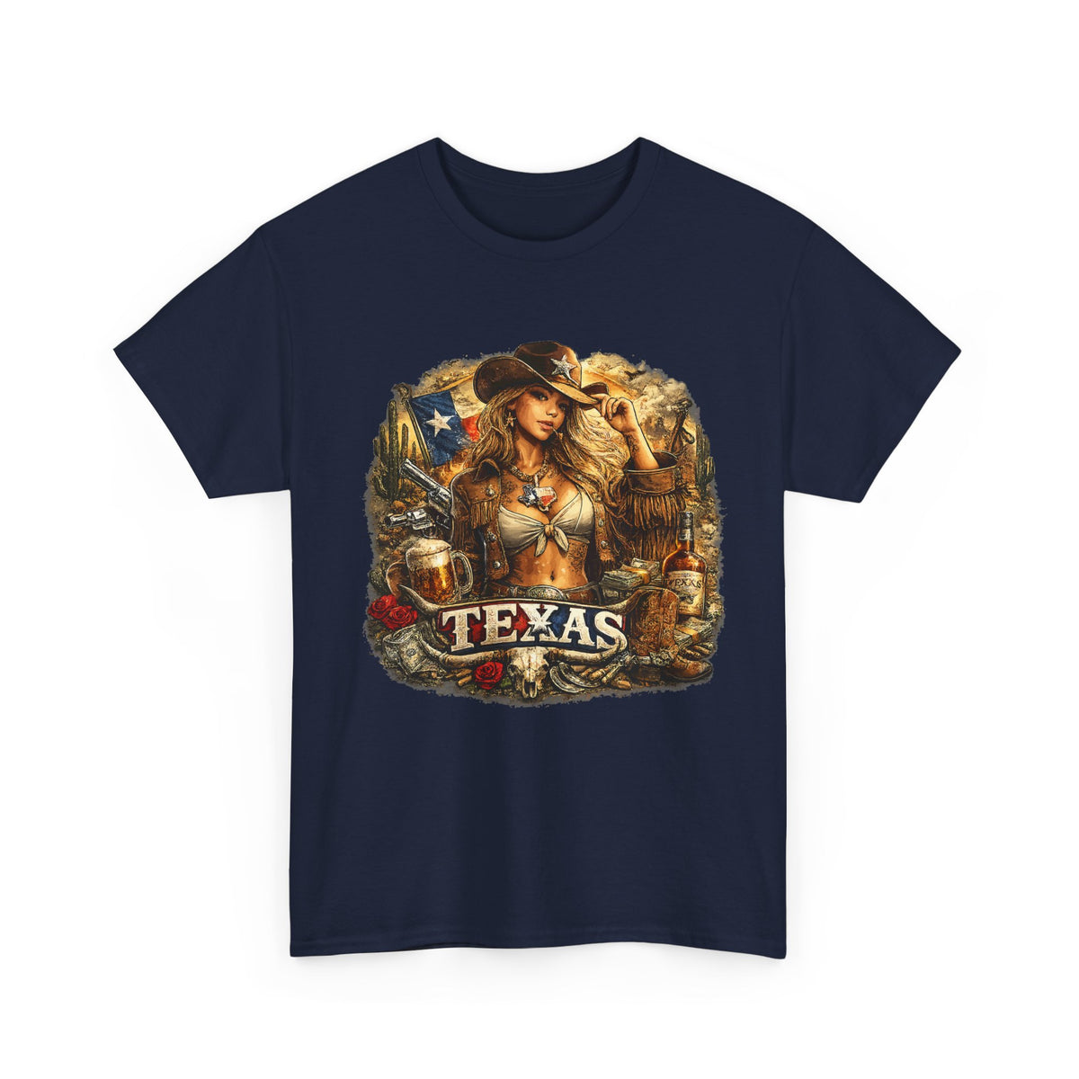 Texas Cowgirl T-Shirt – Vintage Western & Rodeo Graphic Tee