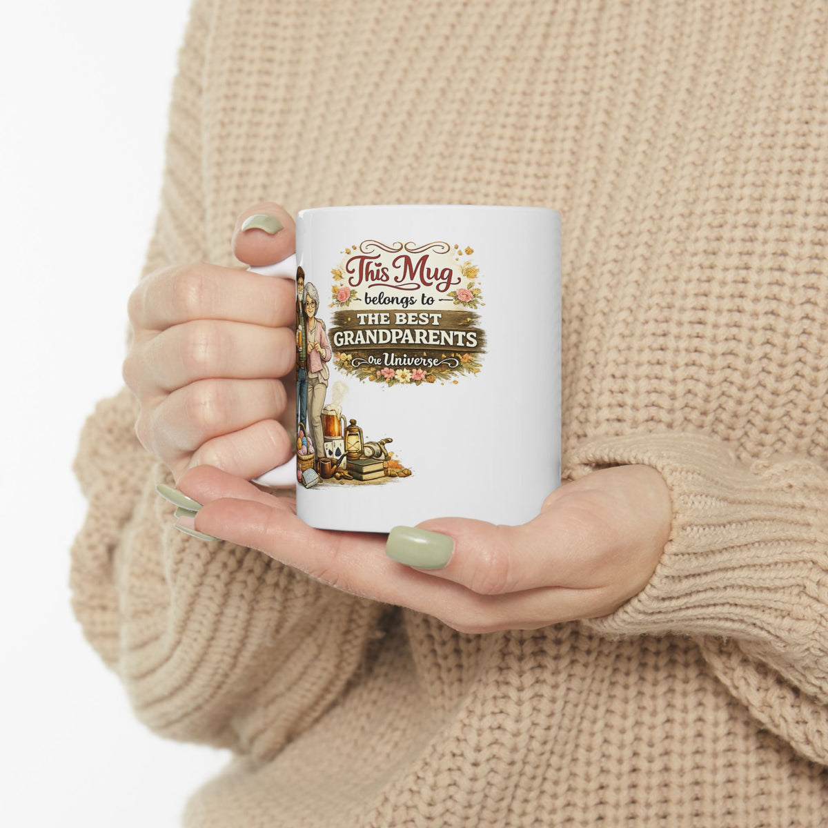 Best Grandparents Mug This Mug Belongs To The Best Grandparents in the Universe, Grandparents Coffee Mug Gift