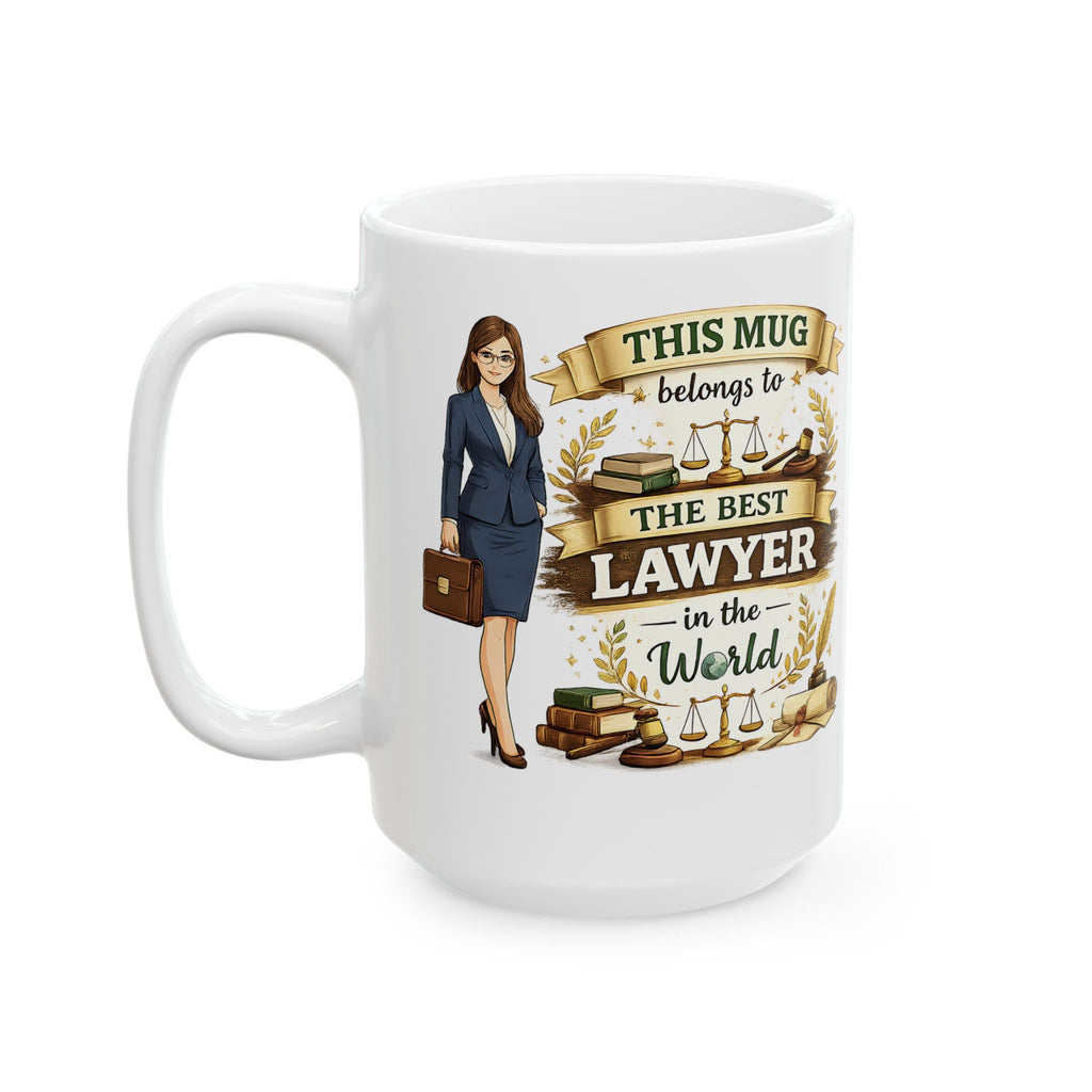 Best Lawyer Mug This Mug Belongs To The Best Lawyer in the World, Attorney Coffee Mug Gift, Law Office Cup
