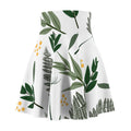 Green Botanical Skater Skirt – Leaf & Fern Pattern