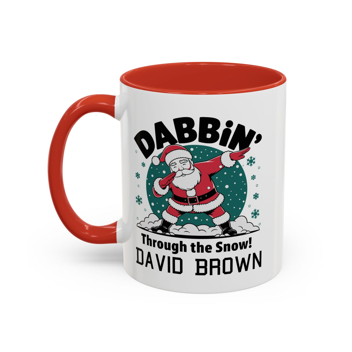 Personalized Christmas Santa Mug with Name – Funny Dabbing Santa Gift