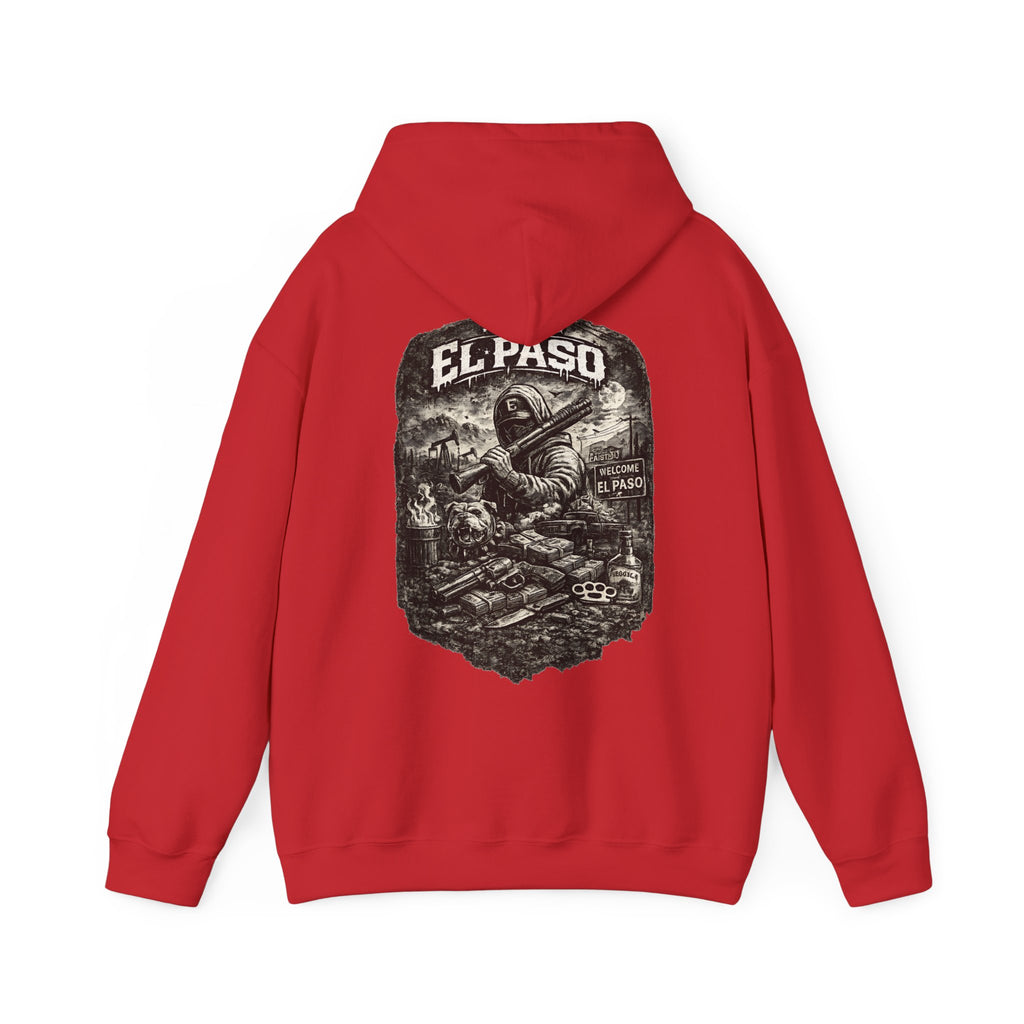 El Paso Hoodie Texas Border Streetwear, Dark Western Graphic Hoodie, Urban Unisex Sweatshirt