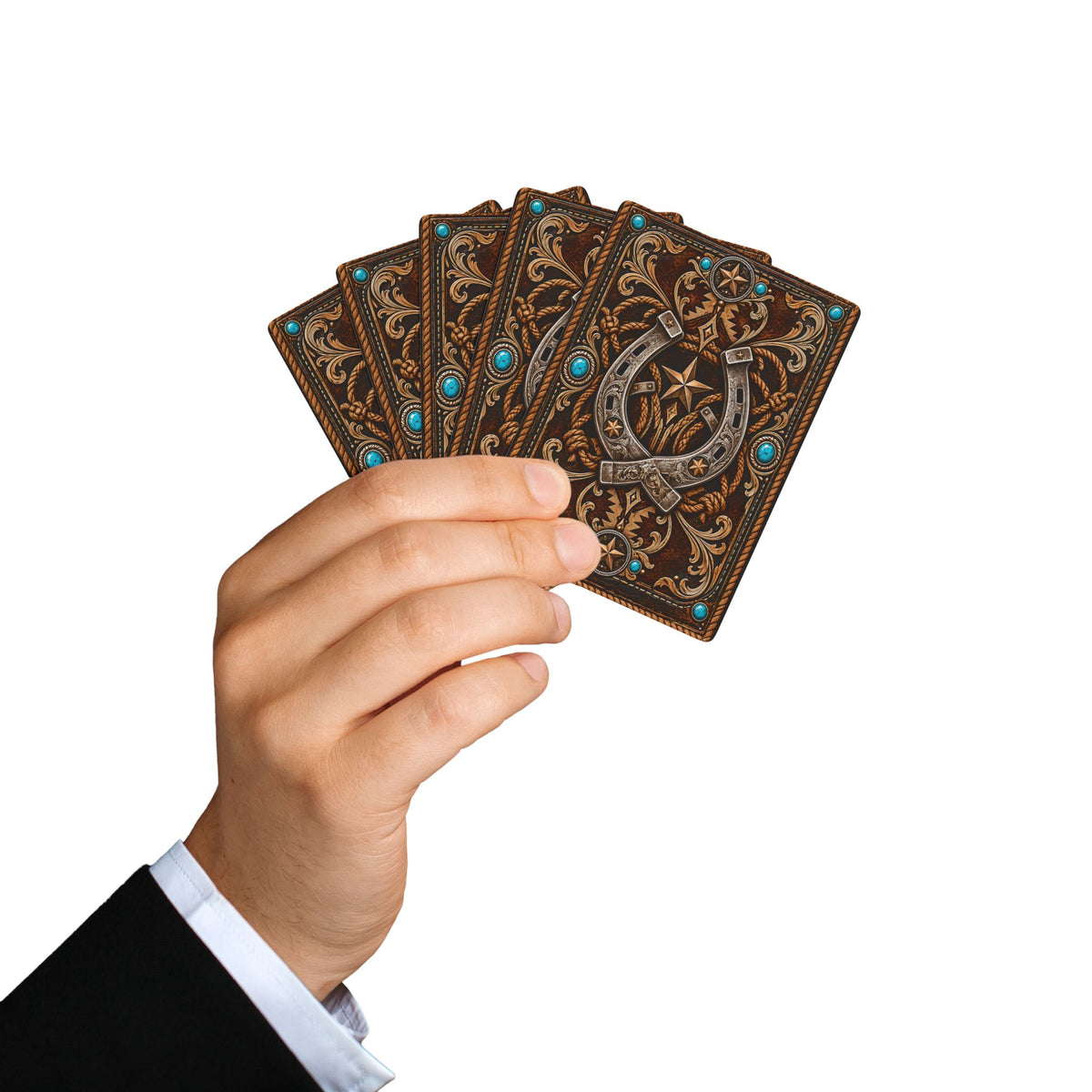 Western Horseshoe Poker Playing Cards – Vintage Cowboy Design