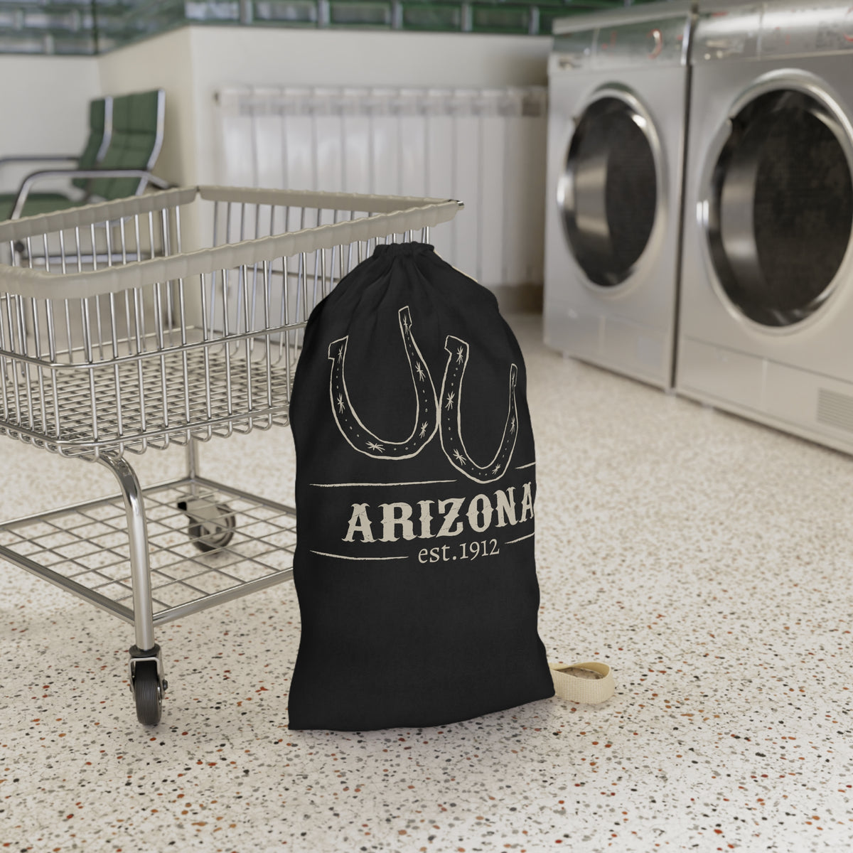 Arizona Horseshoes Laundry Bag | State Pride, Vintage Western Design